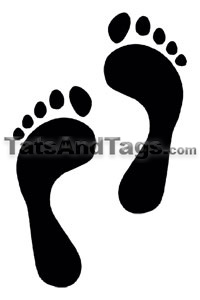 footprint temporary tattoo