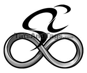infinity bicycle temporary tattoo