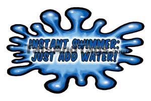 instant swimmer just add water temporary tattoo