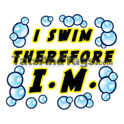 I Swim Therefore I.M. temporary tattoo