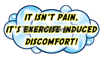 It isn't pain, it's exercise induced dsicomfort temporary tattoo