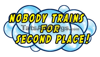 nobody trains for second place temporary tattoo
