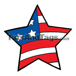 patriotic star temporary tattoo