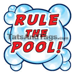 rule the pool temporary tattoo