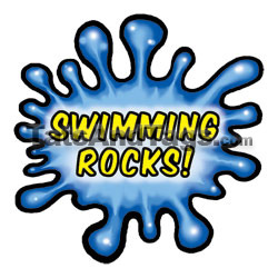 swimming rocks temporary tattoo