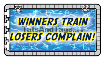 Winners Train Loser Complain  Swimming temporary tattoo