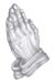 Praying hands temporary tattoo