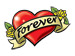 forever heart temporary tattoo