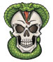 Snake Skull temporary tattoo