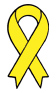 yellow ribbon temporary tattoo
