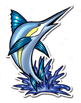 marlin vinyl decal