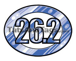 26.2 marathon temporary tattoo