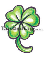 four leaf clover temporary tattoo