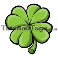 4-leaf clover temporary tattoo