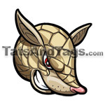 armadillo head temporary tattoo 