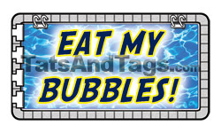 eat my bubbles temporary tattoo