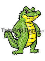 standing alligator temporary tattoo 