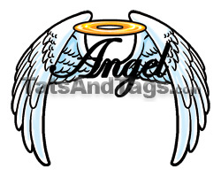 angel wings temporary tattoo