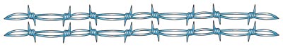 Double Blue Barbed Wire