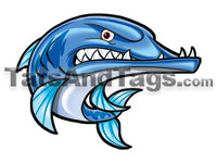 blue barracuda temporary tattoo