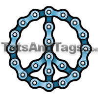 peace bike chain temporary tattoo