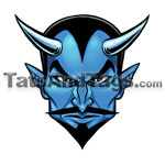 Blue Devil Temporary tattoo