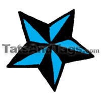 patriotic star temp tattoo