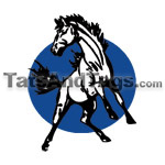 blue bronco temporary tattoo 