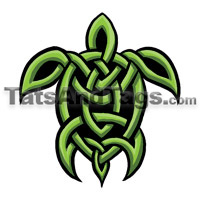 celtic turtle temporary tattoo