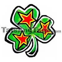 lucky clover temporary tattoo