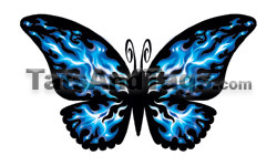 blue butterfly temporary tattoo