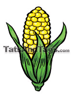 corn temporary tattoo 