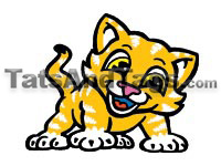 Cougar Kitten temporary tattoo