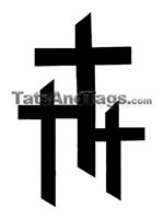 three crosses temporary tattoo
