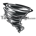 cyclone / tornado temporary tattoo 