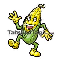 dancing corn temporary tattoo 