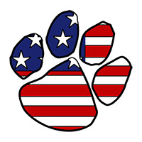 dog paw flag temporary tattoo 