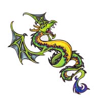 dragon temporary tattoo