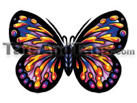 droplet butterfly temporary tattoo