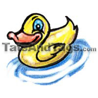 yellow duck temporary tattoo