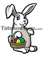 Easter bunny temporary tattoo