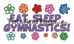 eat sleep gymnasitcs temporary tattoo