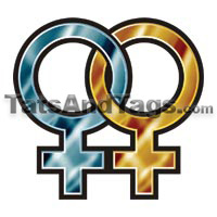 female pride temporary tattoo 