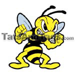 yellow jacket temporary tattoo 