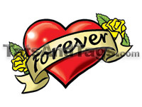 forever heart temporary tattoo