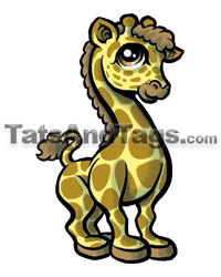 giraffe temporary tattoo 