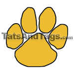 gold paw print temporary tattoo 