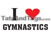 I Heart Gymnastics temporary tattoo 