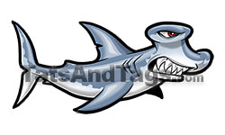 hammerhead shark swimming temporary tattoo 