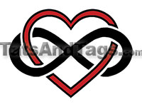 infinity heart temporary tattoo